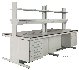 Movitech - Modular `C` frame bench support system, fixed height. Tested to EN 13150 with 200kg. Choice of mobile or suspended cabinets from the extensive standard range. Robust over bench shelving system with stepless adjustment.
